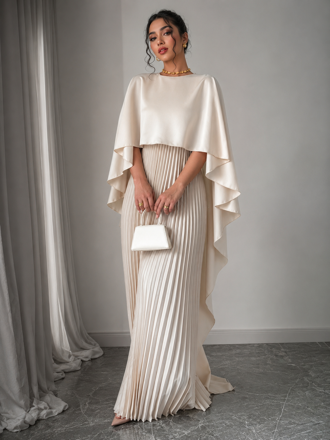 Women’s Loose Batwing Sleeve Midi Dress – Casual Summer Modest Fashion